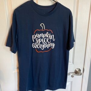 Navy Pumpkin Spice Graphic Tee